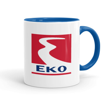 Πρατήριο καυσίμων EKO, Mug colored blue, ceramic, 330ml