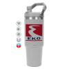 ΓΚΡΙ χρώματος Θερμός Ανοξείδωτο 890ml (30oz) με χερούλι