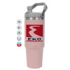 ΡΟΖ χρώματος Θερμός Ανοξείδωτο 890ml (30oz) με χερούλι