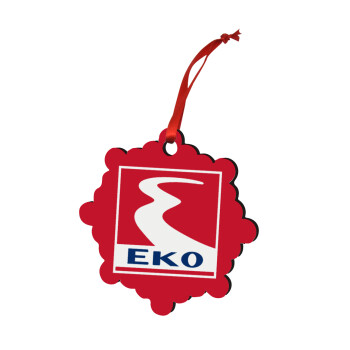Πρατήριο καυσίμων EKO, Χριστουγεννιάτικο στολίδι snowflake ξύλινο 7.5cm