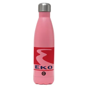 Πρατήριο καυσίμων EKO, Metal mug thermos Pink Mat (Stainless steel), double wall, 500ml