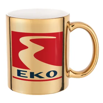 Πρατήριο καυσίμων EKO, Κούπα κεραμική, χρυσή καθρέπτης, 330ml