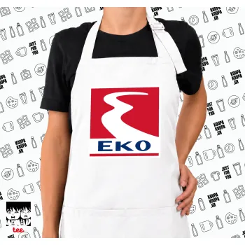 Πρατήριο καυσίμων EKO, Ποδιά μακριά Σεφ ολόσωμη με τσέπες white (ΕΝΗΛΙΚΩΝ)