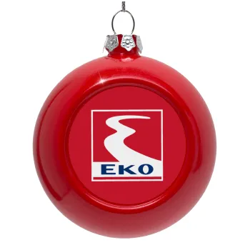 Πρατήριο καυσίμων EKO, Red Christmas tree ornament bauble 8cm