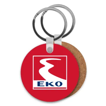 Πρατήριο καυσίμων EKO, Μπρελόκ Ξύλινο στρογγυλό MDF Φ5cm