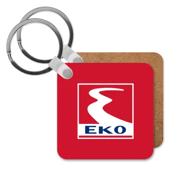 Πρατήριο καυσίμων EKO, Μπρελόκ Ξύλινο τετράγωνο MDF