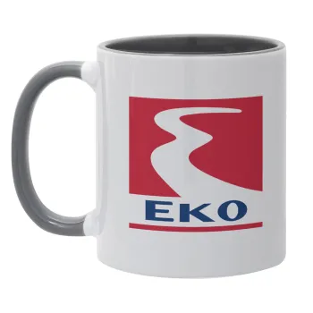 Πρατήριο καυσίμων EKO, Κούπα χρωματιστή γκρι, κεραμική, 330ml