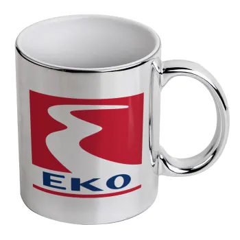 Πρατήριο καυσίμων EKO, Mug ceramic, silver mirror, 330ml