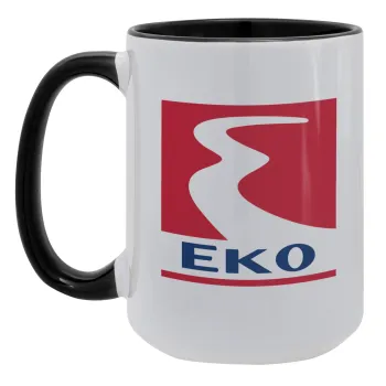 Πρατήριο καυσίμων EKO, Κούπα Mega 15oz, κεραμική Μαύρη, 450ml