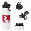 Metal water bottle with safety cap, aluminum 850ml