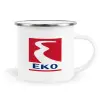 Metallic enamel cup white 360ml