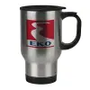 Κούπα ταξιδιού ανοξείδωτη με καπάκι, διπλού τοιχώματος (θερμό) 450ml