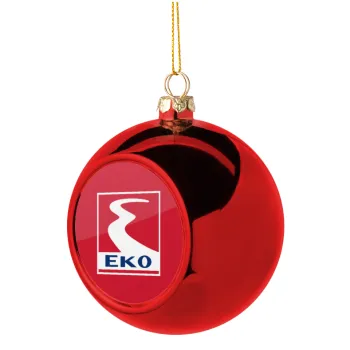 Πρατήριο καυσίμων EKO, Χριστουγεννιάτικη μπάλα δένδρου Κόκκινη 8cm