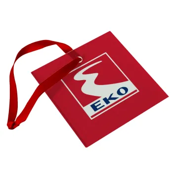 Πρατήριο καυσίμων EKO, Στολίδι Χριστουγεννιάτικο στολίδι γυάλινο τετράγωνο 9x9cm
