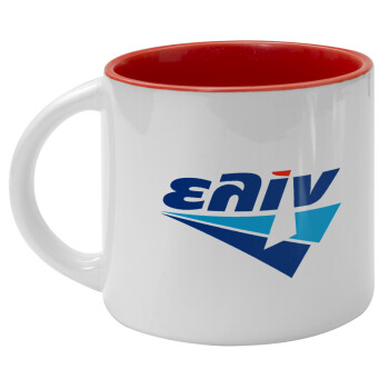 Πρατήριο καυσίμων ΕΛΙΝ, Κούπα κεραμική 400ml Λευκή/Κόκκινη