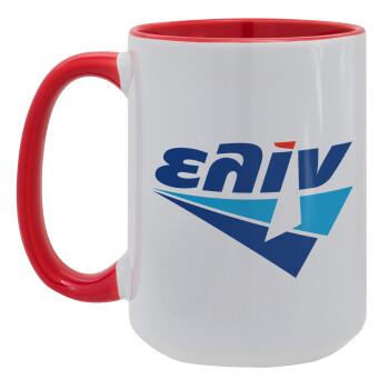 Πρατήριο καυσίμων ΕΛΙΝ, Κούπα Mega 15oz, κεραμική Κόκκινη, 450ml