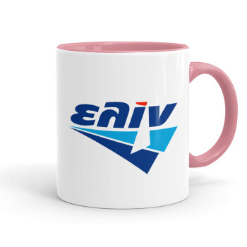 Πρατήριο καυσίμων ΕΛΙΝ, Mug colored pink, ceramic, 330ml