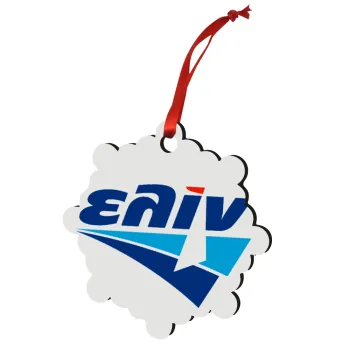 Πρατήριο καυσίμων ΕΛΙΝ, Christmas ornament snowflake wooden 7.5cm