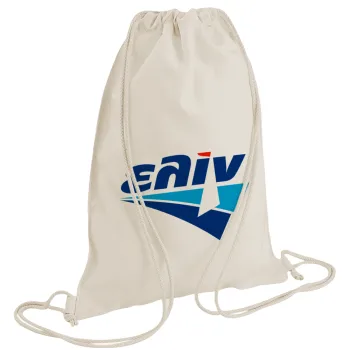 Πρατήριο καυσίμων ΕΛΙΝ, Τσάντα πλάτης πουγκί GYMBAG natural (28x40cm)