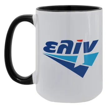 Πρατήριο καυσίμων ΕΛΙΝ, Κούπα Mega 15oz, κεραμική Μαύρη, 450ml