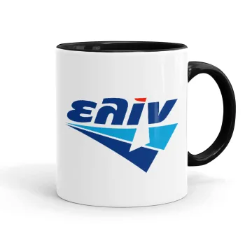Πρατήριο καυσίμων ΕΛΙΝ, Mug colored black, ceramic, 330ml