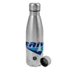 Metallic water bottle, stainless steel, 750ml