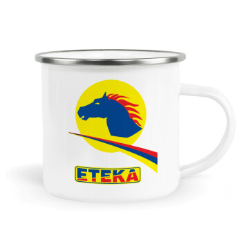 Πρατήριο καυσίμων ETEKA, Metallic enamel cup white 360ml