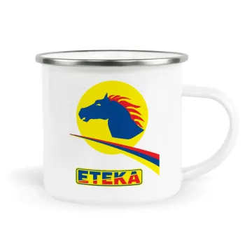 Πρατήριο καυσίμων ETEKA, Metallic enamel cup white 360ml