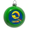 Green Christmas tree ornament bauble 8cm