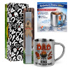 Easter Set, metallic thermal cup (300ml) & Easter aromatic flat candle (30cm) (GRAY)