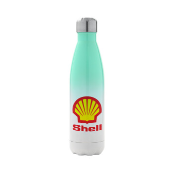 Πρατήριο καυσίμων SHELL, Metal mug thermos Green/White (Stainless steel), double wall, 500ml