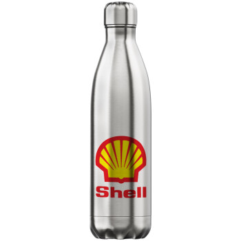 Πρατήριο καυσίμων SHELL, Μεταλλικό παγούρι θερμός Inox (Stainless steel), διπλού τοιχώματος, 750ml