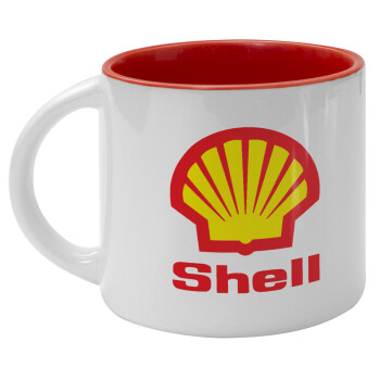 Πρατήριο καυσίμων SHELL, Κούπα κεραμική 400ml Λευκή/Κόκκινη