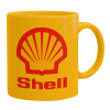 Ceramic coffee mug yellow, 330ml