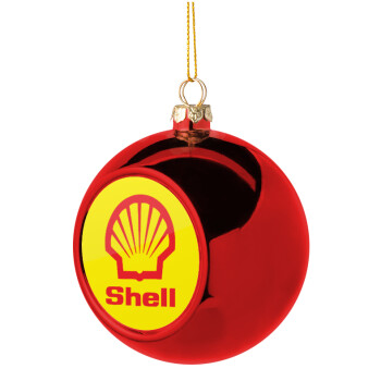 Πρατήριο καυσίμων SHELL, Χριστουγεννιάτικη μπάλα δένδρου Κόκκινη 8cm