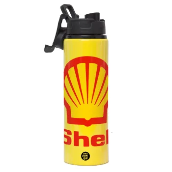 Πρατήριο καυσίμων SHELL, Μεταλλικό παγούρι νερού με καπάκι ασφαλείας, αλουμινίου 850ml