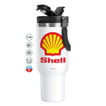 Πρατήριο καυσίμων SHELL, Mega Stainless steel Tumbler with lid, double wall 1,2L