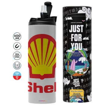 Πρατήριο καυσίμων SHELL, Tumbler stainless steel GREY 600ml