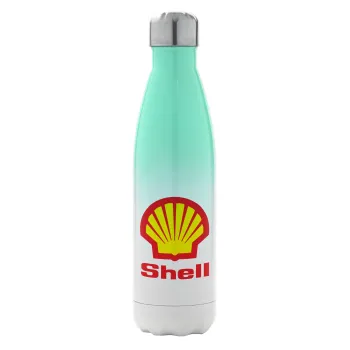 Πρατήριο καυσίμων SHELL, Metal mug thermos Green/White (Stainless steel), double wall, 500ml