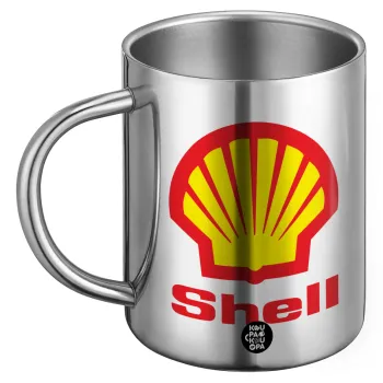 Πρατήριο καυσίμων SHELL, Ανοξείδωτη Μεταλλική Κούπα 450ml - Διπλού Τοιχώματος