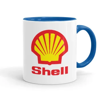 Πρατήριο καυσίμων SHELL, Κούπα χρωματιστή μπλε, κεραμική, 330ml