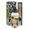 Easter Set, metallic aluminum water bottle (500ml) & aromatic flat Easter candle (30cm) (GRAY)