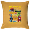 Sofa cushion YELLOW 50x50cm includes filling