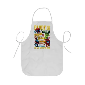 Daddy You Are my Hero, Ποδιά Σεφ ολόσωμη κοντή  Παιδική (44x62cm)