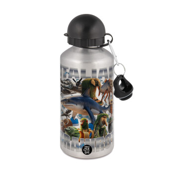 Italian Brainrot, Μεταλλικό παγούρι νερού, Ασημένιο, αλουμινίου 500ml