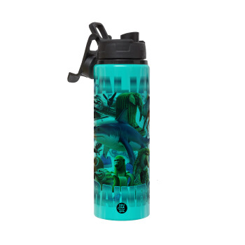 Italian Brainrot, Μεταλλικό παγούρι νερού με καπάκι ασφαλείας, αλουμινίου 850ml