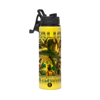 Italian Brainrot, Metallic water bottle with safety lid, 850ml aluminum