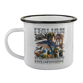 Italian Brainrot, Κούπα εμαγιέ με μαύρο χείλος 360ml