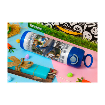 Italian Brainrot, Easter candle, Childrens hot water bottle, stainless steel, with safety straw, BLUE (500ml)