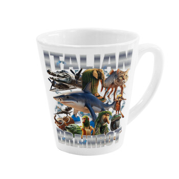 Italian Brainrot, Κούπα κωνική Latte Λευκή, κεραμική, 300ml